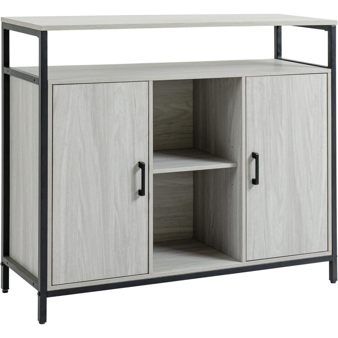 Sideboard in Hellgrau mit 2 Tueren