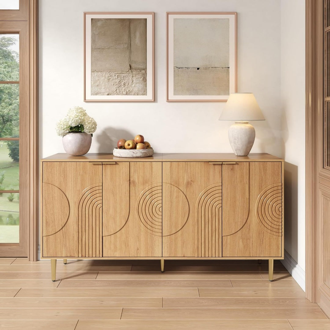 Sideboard verbindet 4 Tueren und Hoehenverstellung