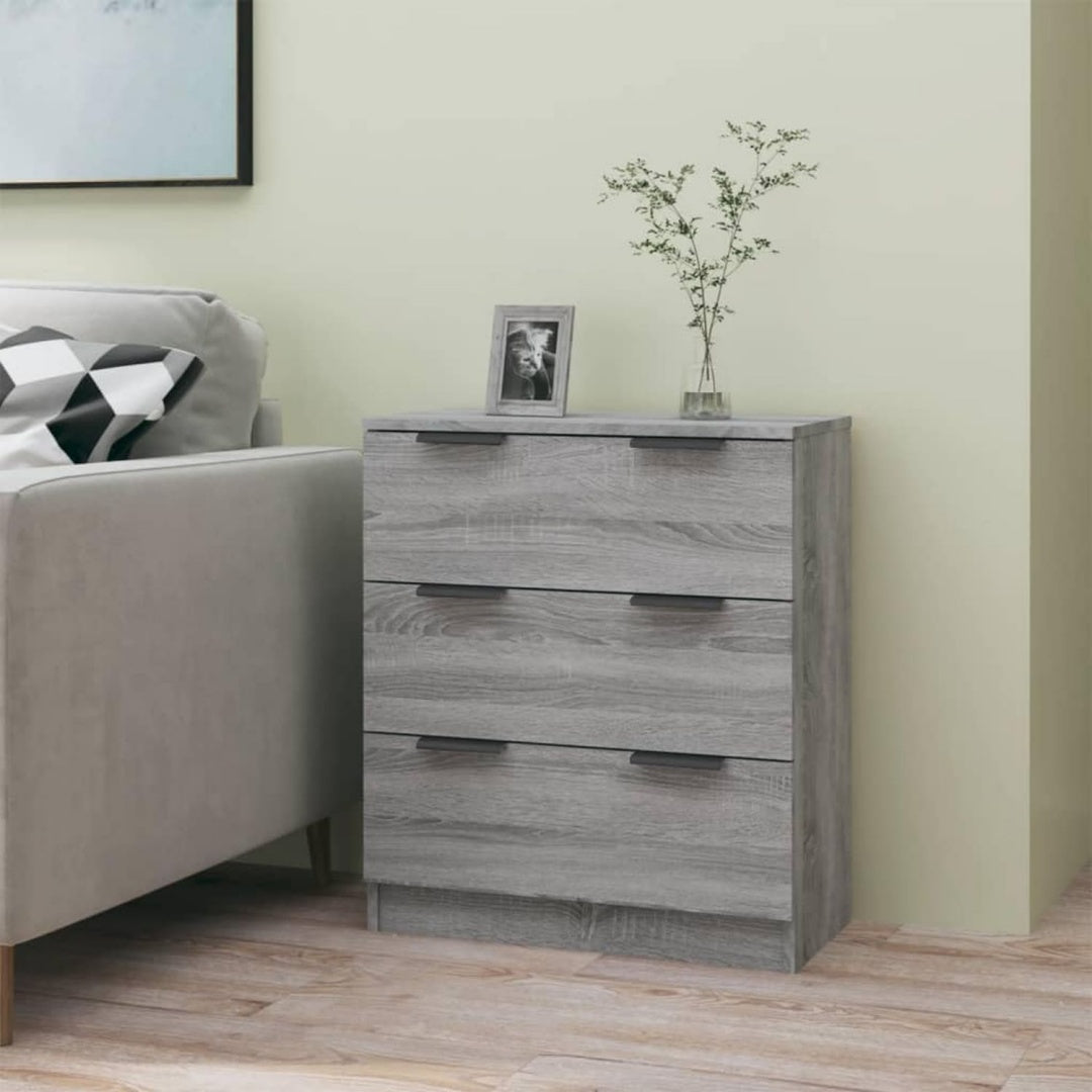 Sideboard in Eichenbraun und Grau mit 3 Schubladen