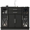 Sideboard aus Glas mit Metallgriffen