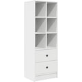 Der Hochschrank nimmt mit 45.5 x 34 x 127 cm Gestalt an
