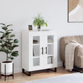 Geschlossener Stauraum an dem Sideboard in Weiss