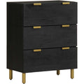 Geschlossener Stauraum praegt das Sideboard aus Metall