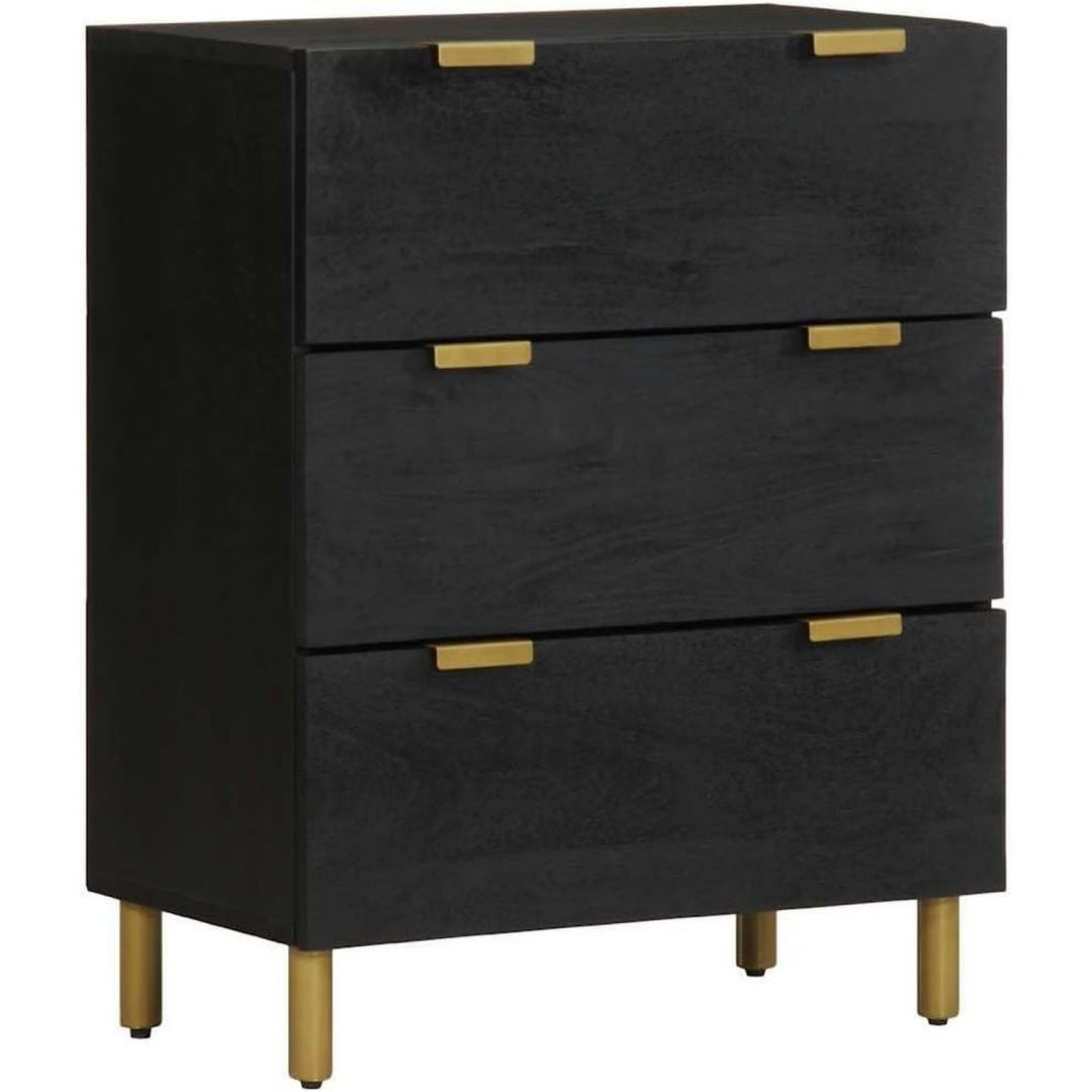 Geschlossener Stauraum praegt das Sideboard aus Metall