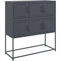 Sideboard aus Metall in Anthrazit