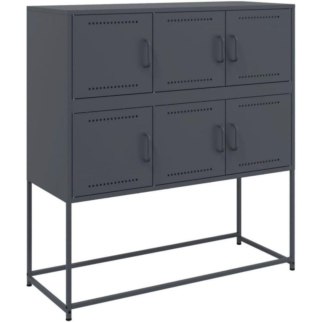 Sideboard aus Metall in Anthrazit