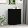 Sideboard aus Holzwerkstoff in Schwarz mit den Massen 60 x 30 x 75 cm