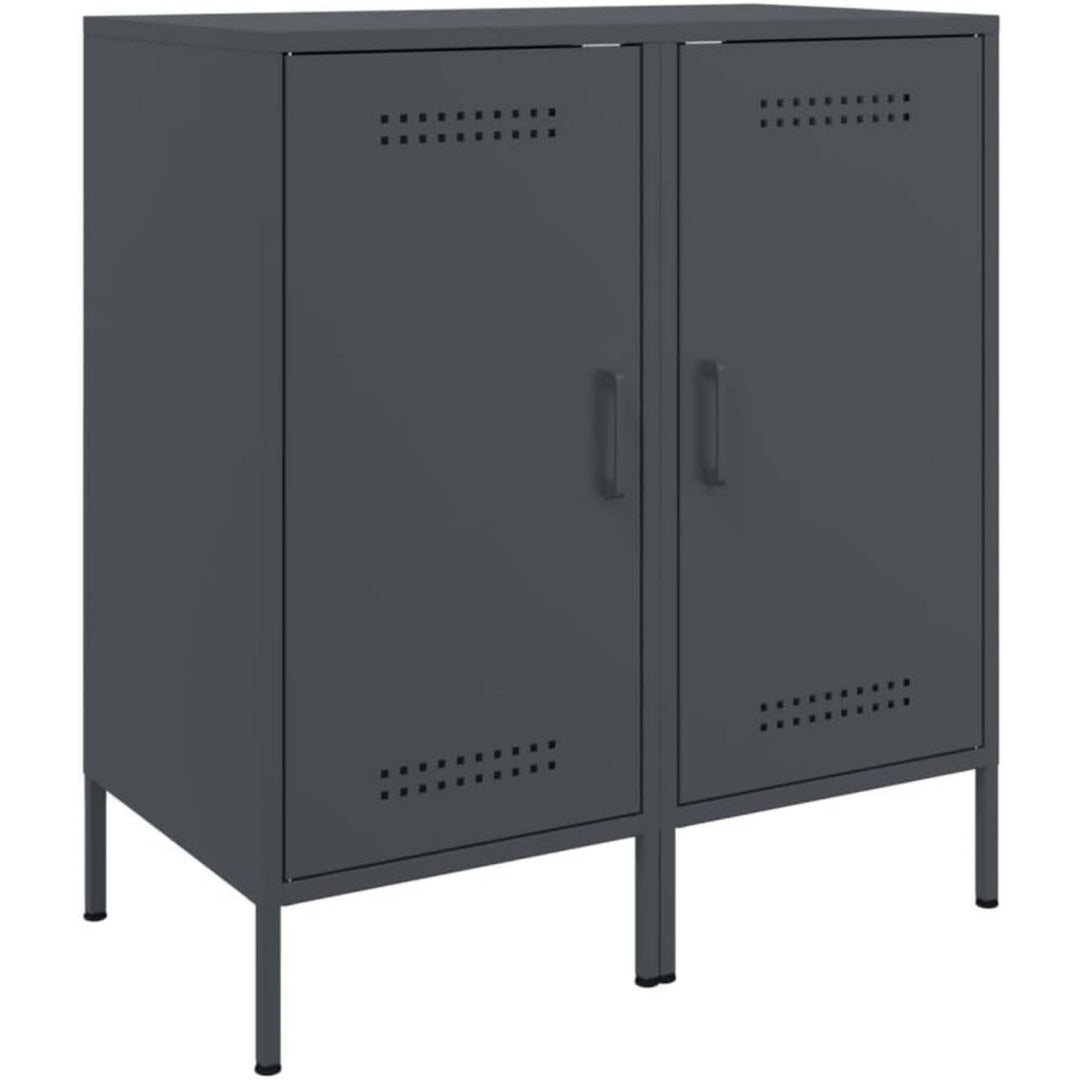 Sideboard in Anthrazit mit geschlossenem Stauraum
