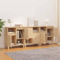 Holzbeine und 2 Tueren an dem Sideboard
